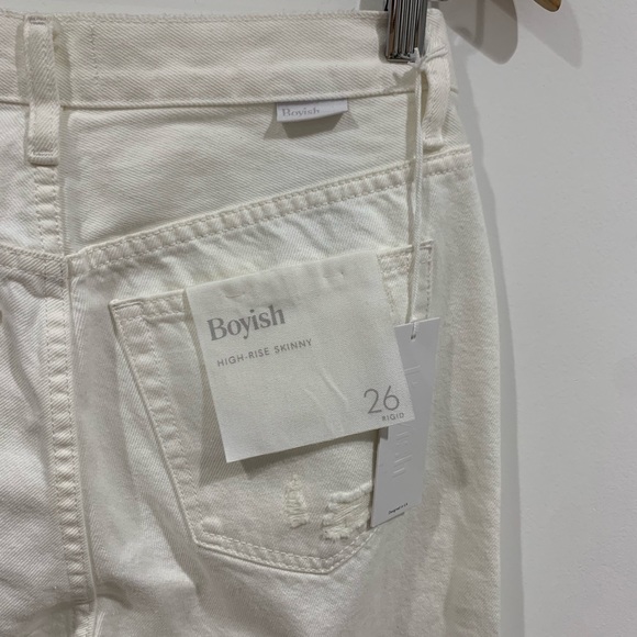 Boyish High Rise Waist Distressed Jeans Sz 26 NWT - Picture 6 of 8